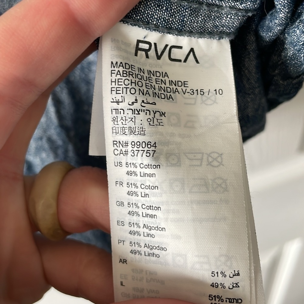 Rvca Blue Button Down - image 5